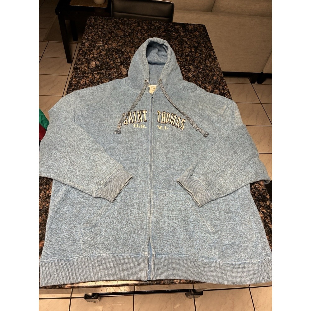 Pacific & Co. blue heather zip-up hoodie 2XL